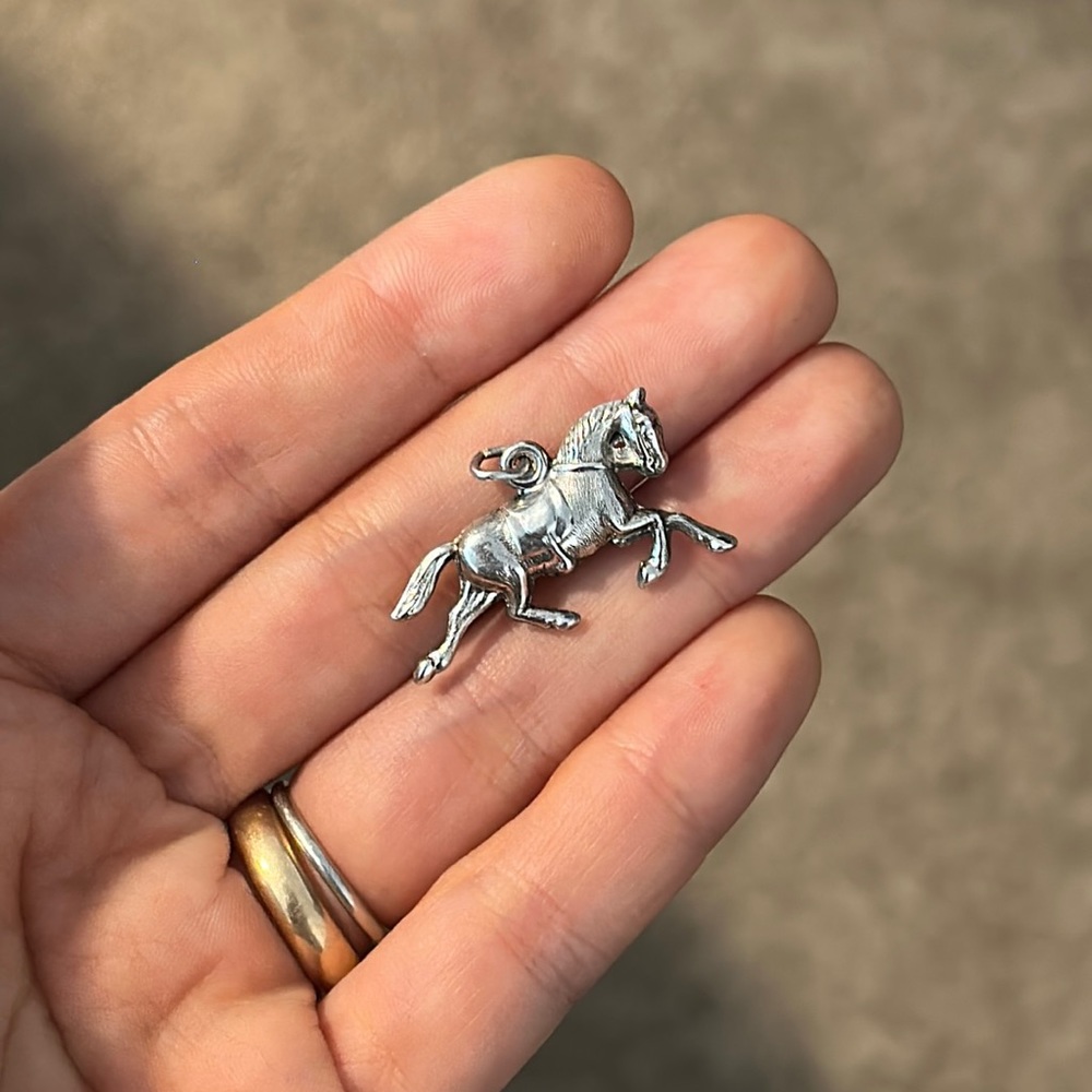 Sterling Silver Horse Charm Pendant
